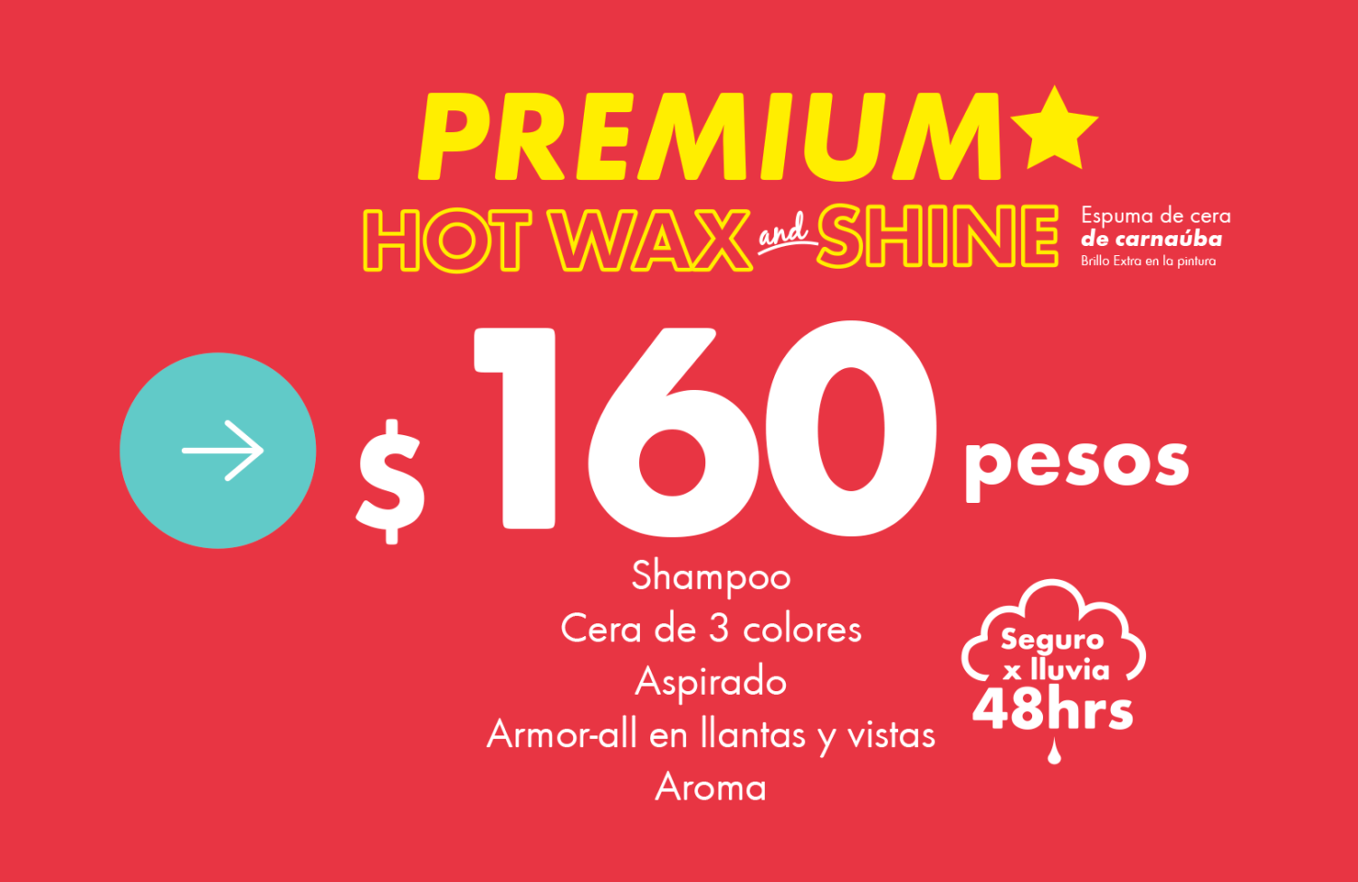 Menu de Lavado DLUXE Car Wash